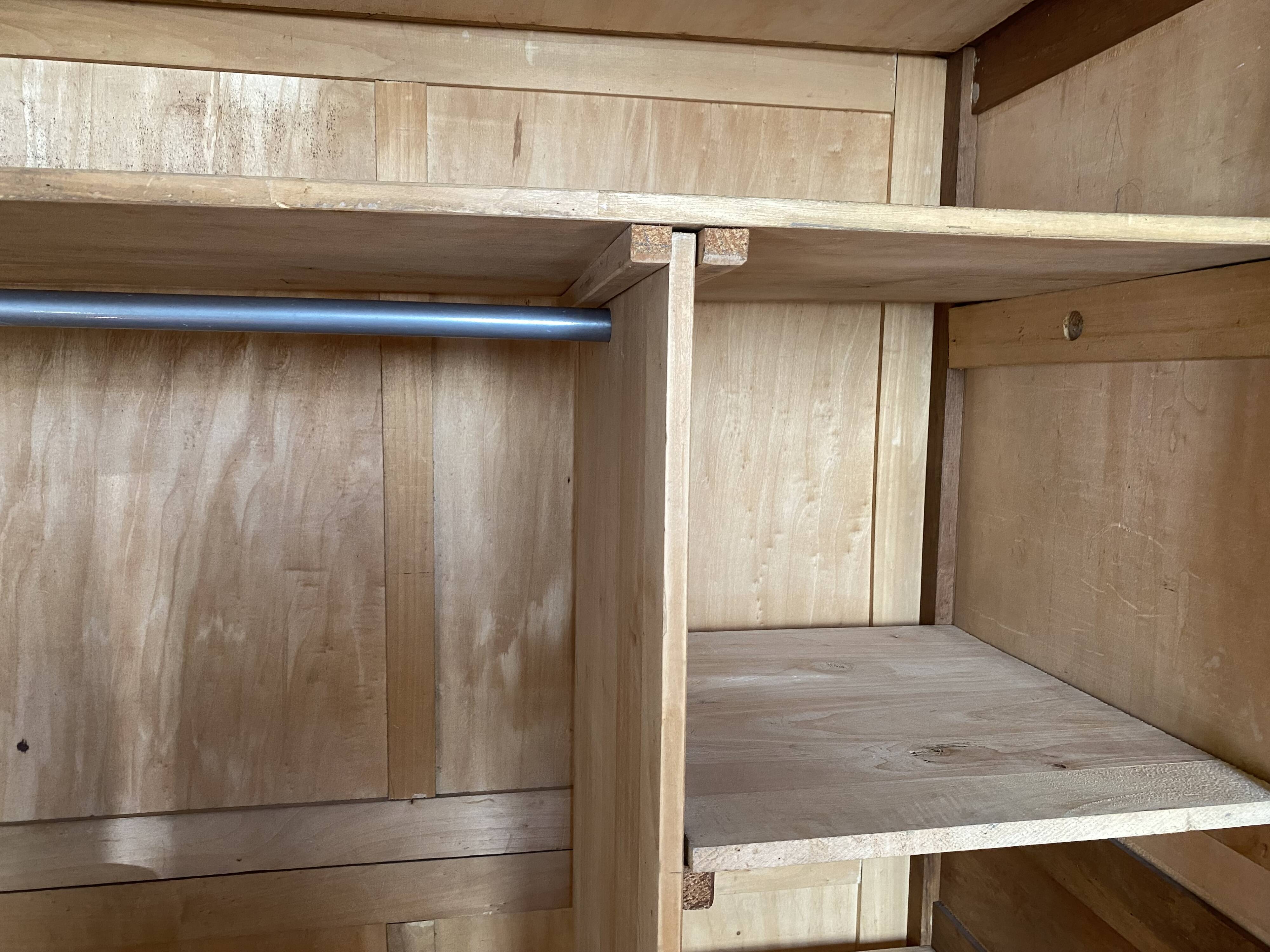Vintage Parisian wardrobe with sliding doors