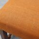 Louis XIII walnut stool with carved turned stretchers and upholstered seat