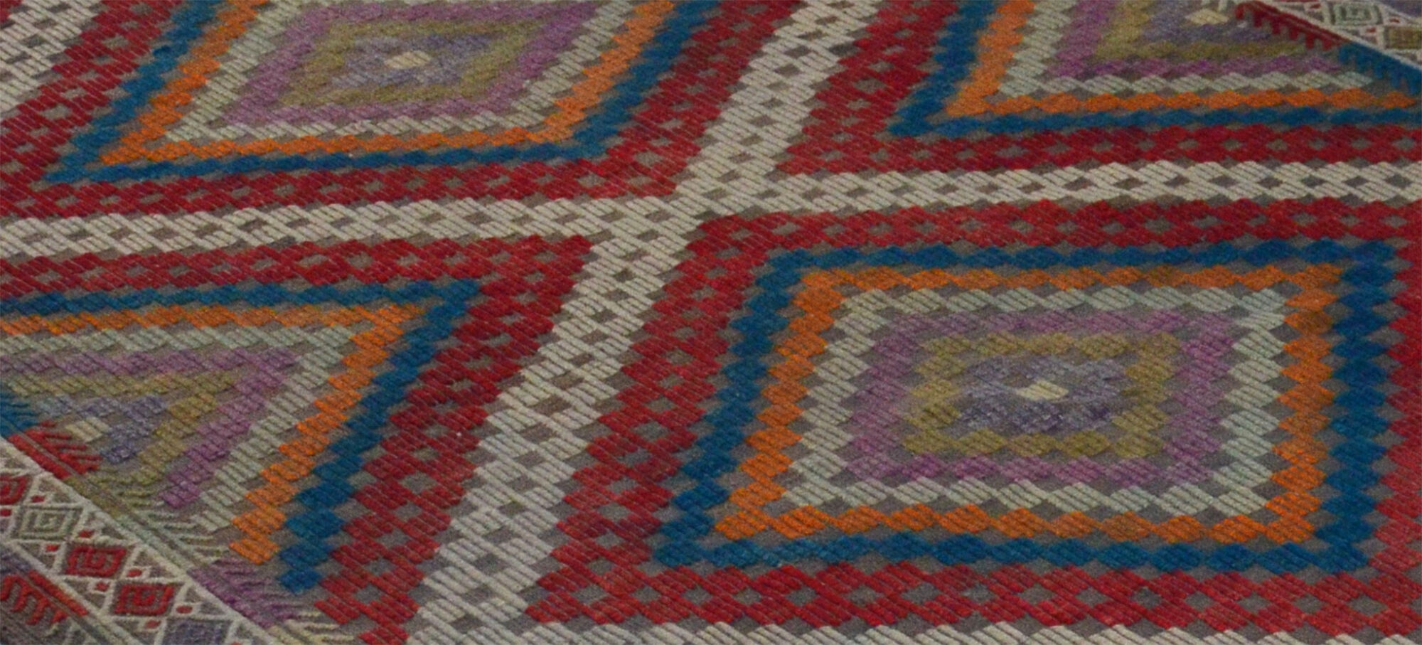 Anatolian handmade kilim rug 260 cm x 183 cm