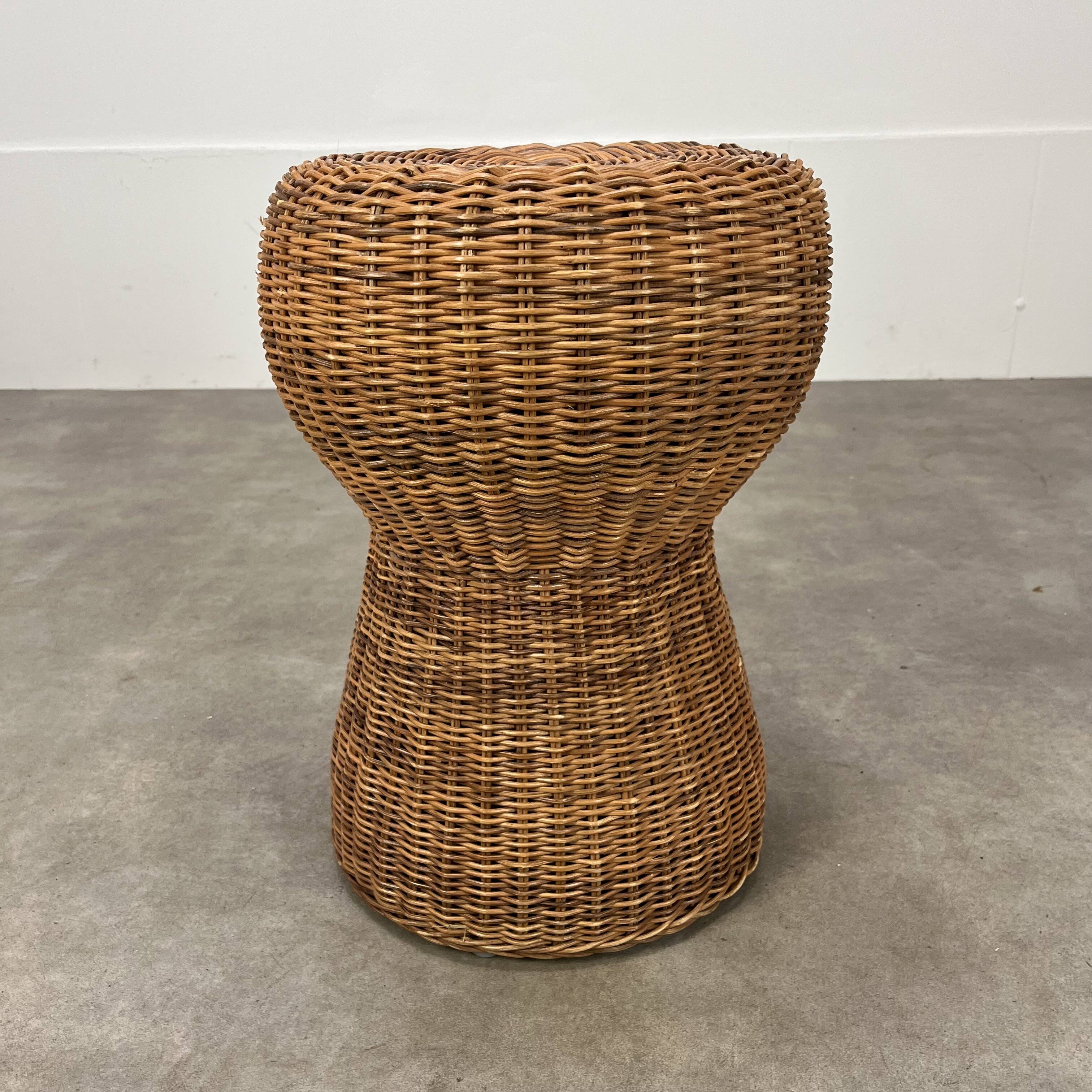 Champagne cork rattan stool