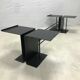 Steel and glass coffee table