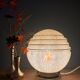 Vintage art deco globe table lamp in yellow and gold Clichy glass