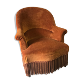 Velvet toad armchair "rust"
