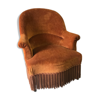 Velvet toad armchair "rust"