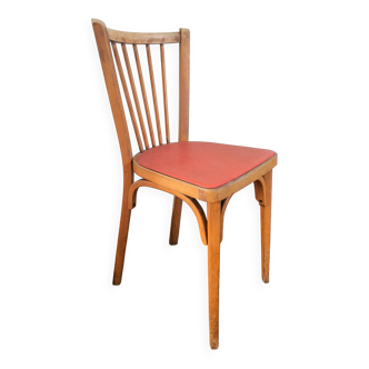 Chaise Baumann estampé skaï rouge