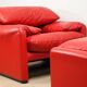 Maralunga armchair and ottoman – Vico Magistretti for Cassina