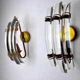 Pair of Venini wall lamps, Italy, 1970