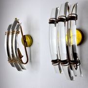 Pair of Venini wall lamps, Italy, 1970