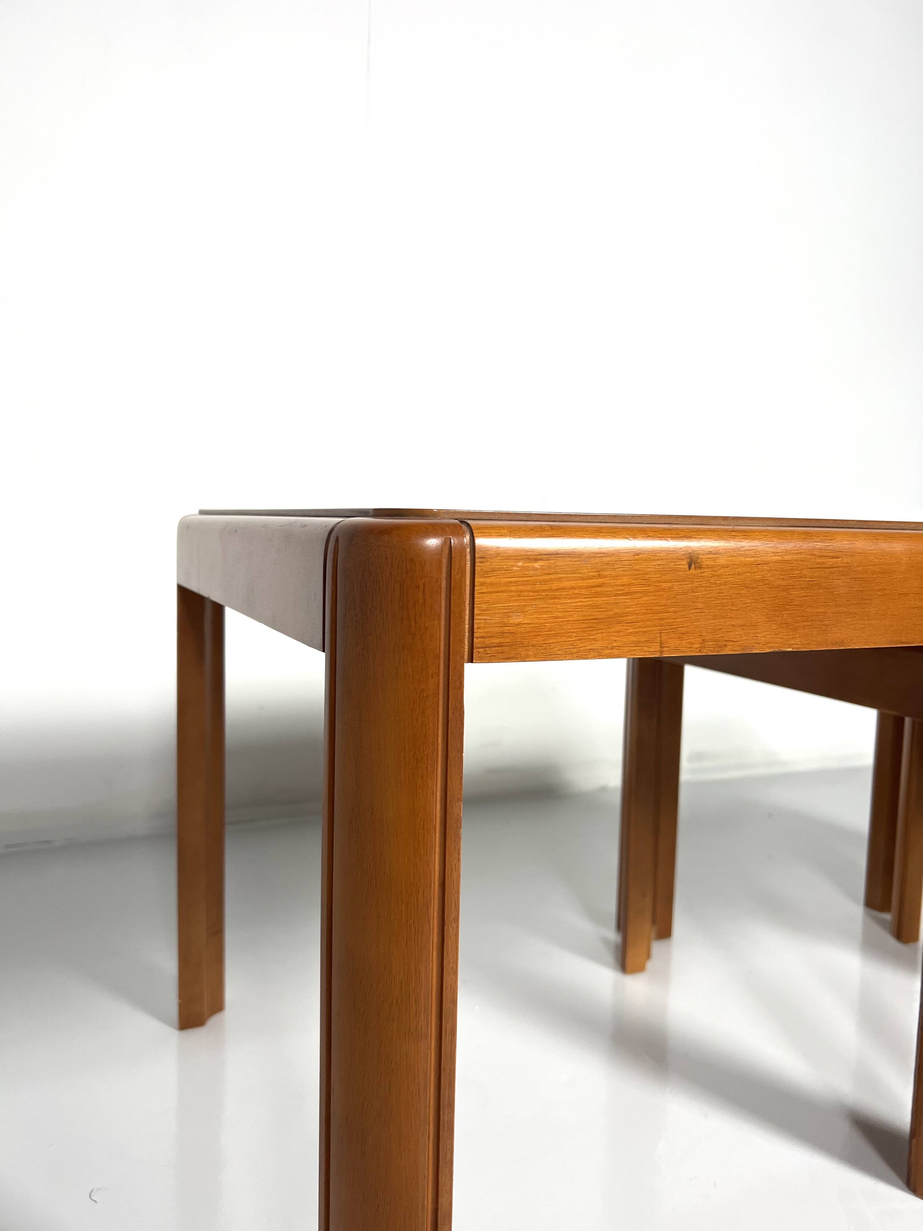 Mid-Century Coffee Table, Wood and Glass, Italy