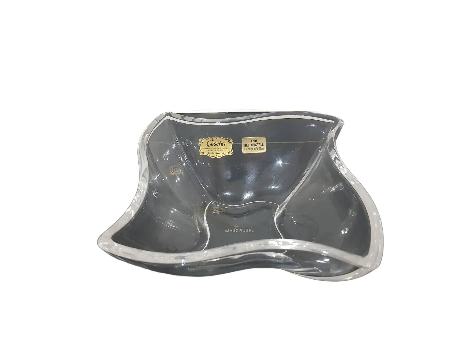 Bowl Marc Aurel, transparent crystal, Germany, 1980s.