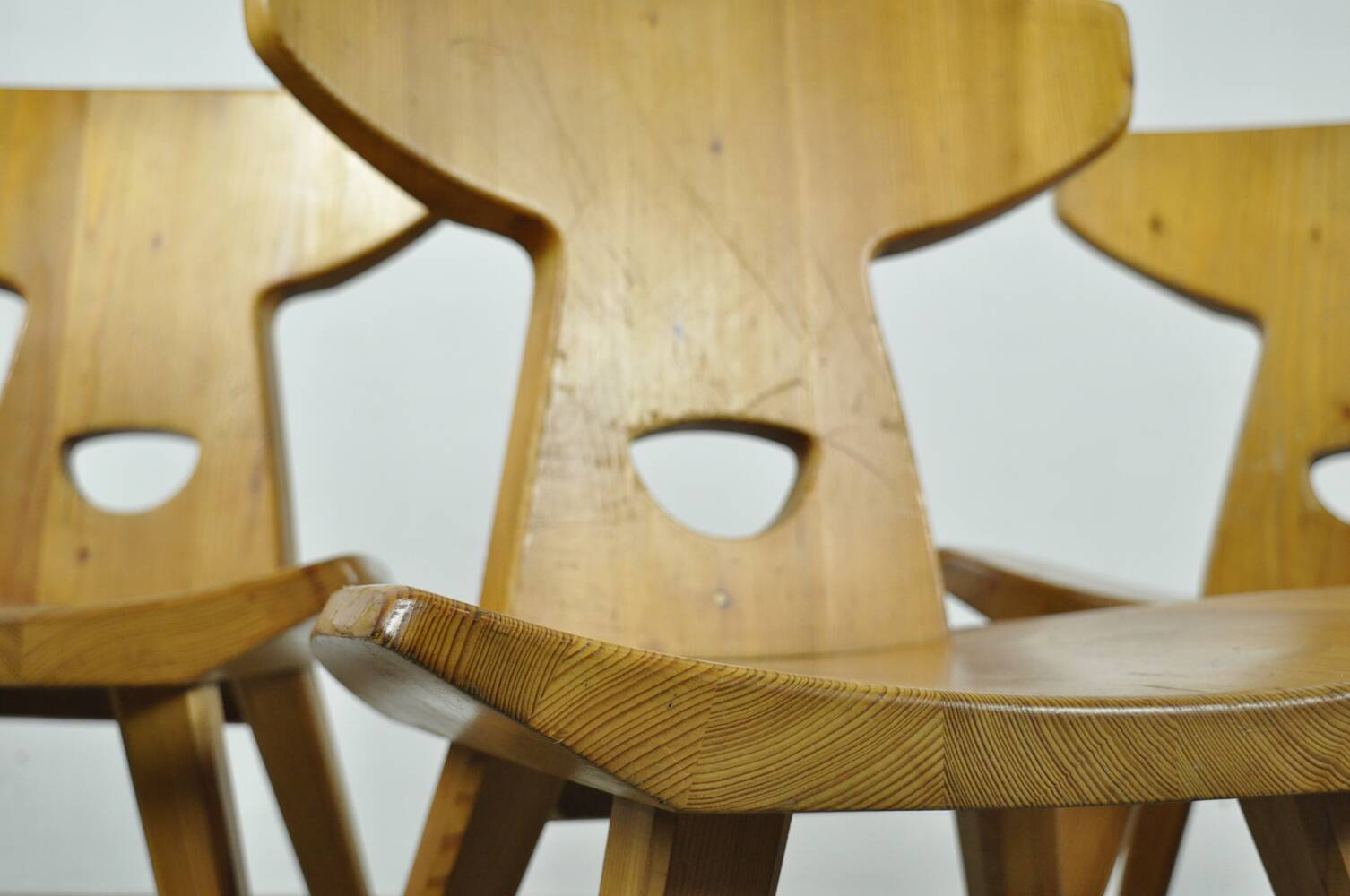 Vintage handmade dining table chairs by Jacob Kielland-Brandt for I. Christiansen, Denmark 1960s
