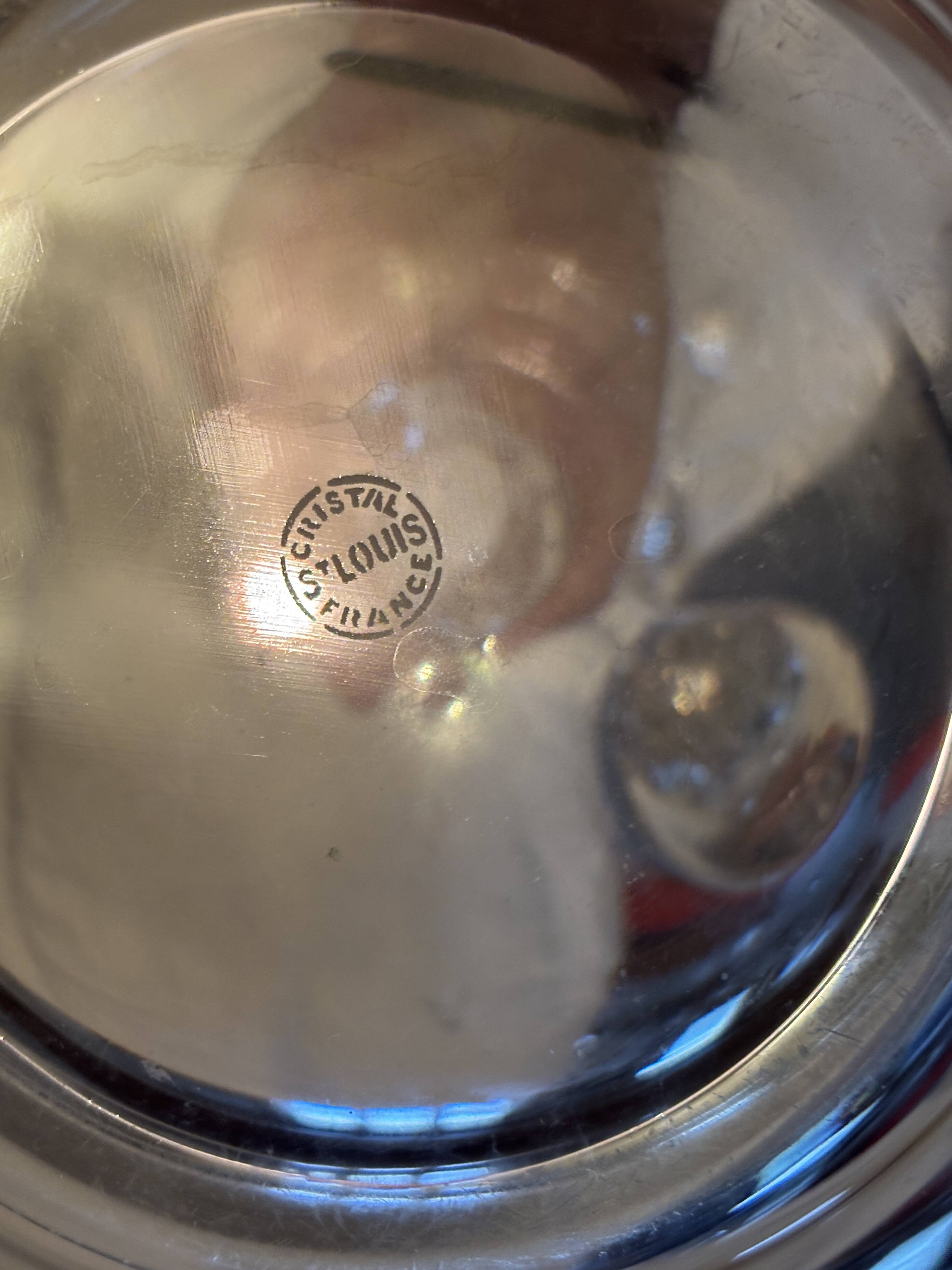 Antique St. Louis crystal carafes