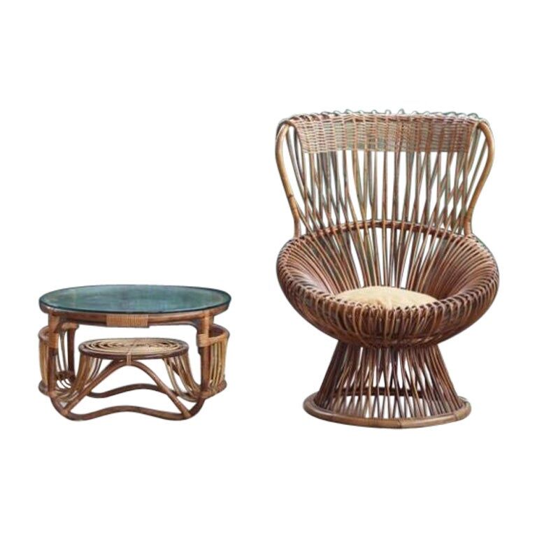 Chair and coffee table Margherita Franco Albini Bonacina