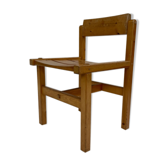 Pine dining chair by edvin helseth for stange bruk bruksbo, 1960s