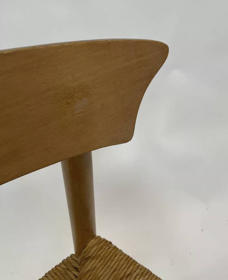 Vintage chair danish design papercord 60s dining chair