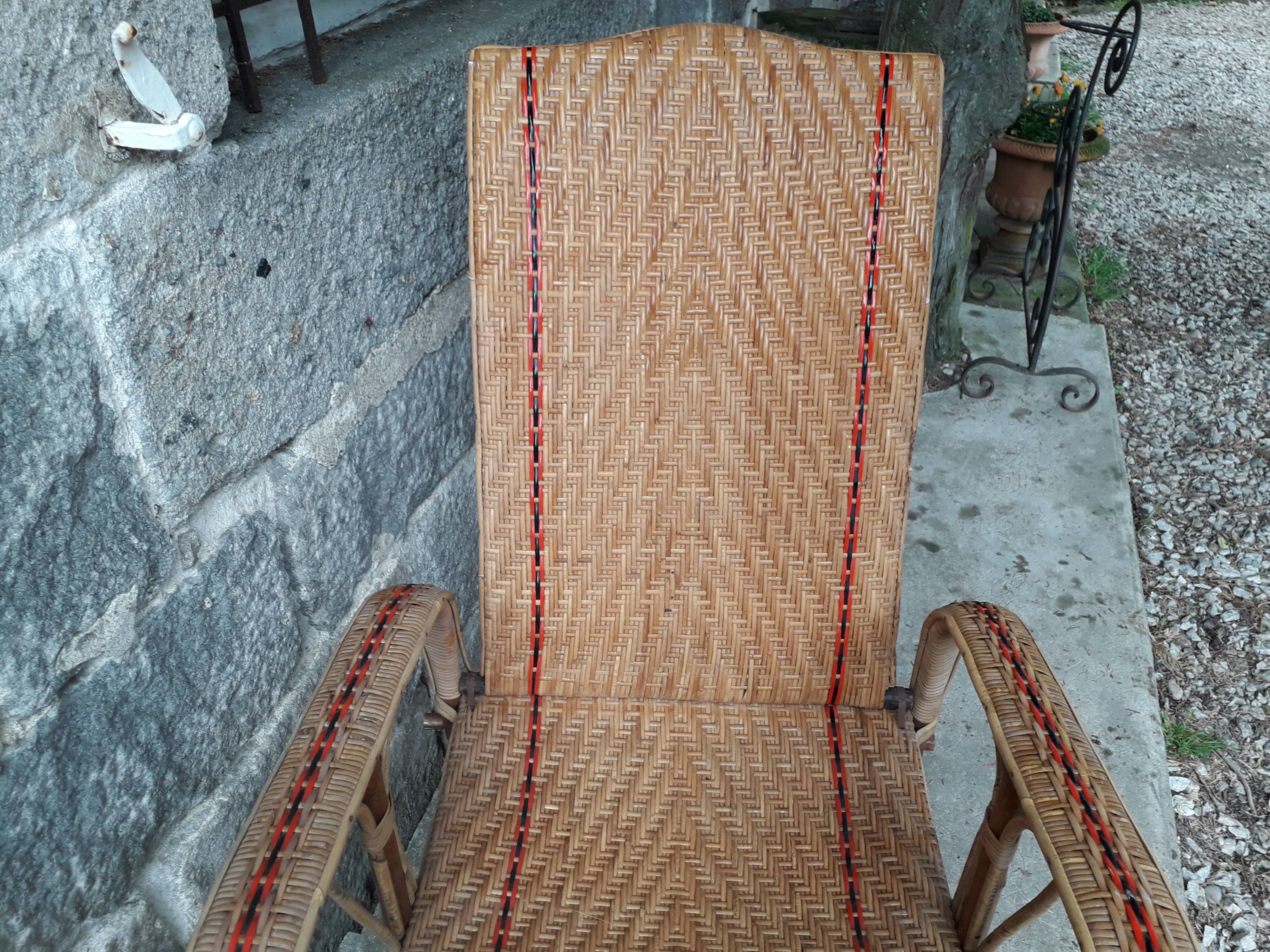 Rattan long chair