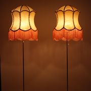 Pair of Bergboms floor lamps, G-024, brass, modern Scandinavian / mid-century style.