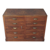 Meuble de métier 10 tiroirs en noyer