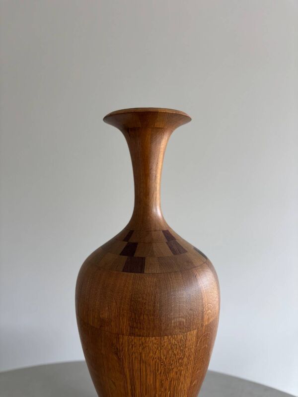 Vase d'Art en bois attribué à Maurice Bonami pour De Coene Frères