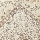 Vintage All-Over Floral Beige & Brown Turkish Rug, 212x317Cm