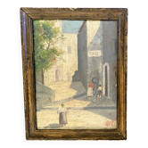 Painting from 1900, placed under glass