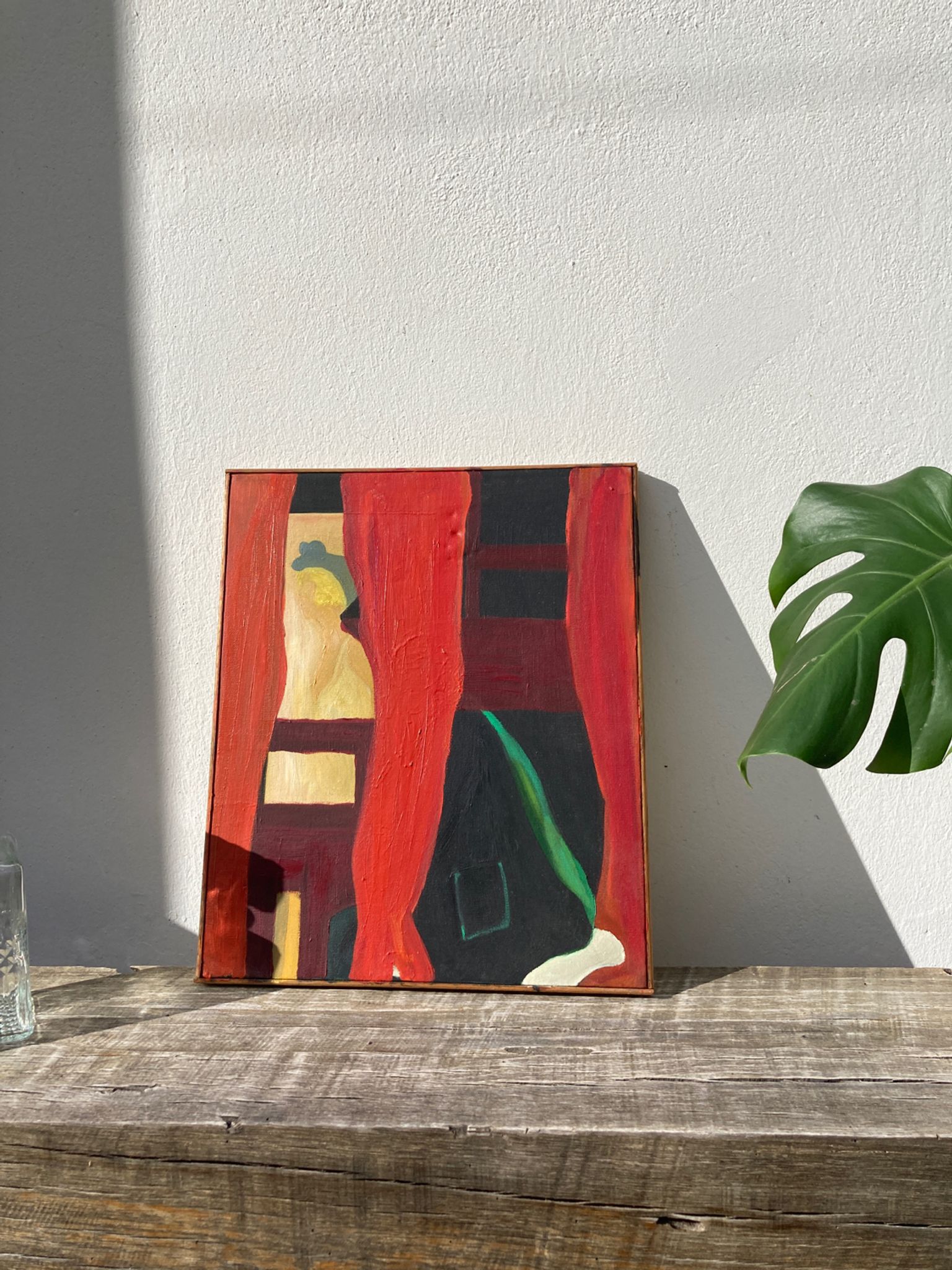 Peinture abstraite femme huile sur toile