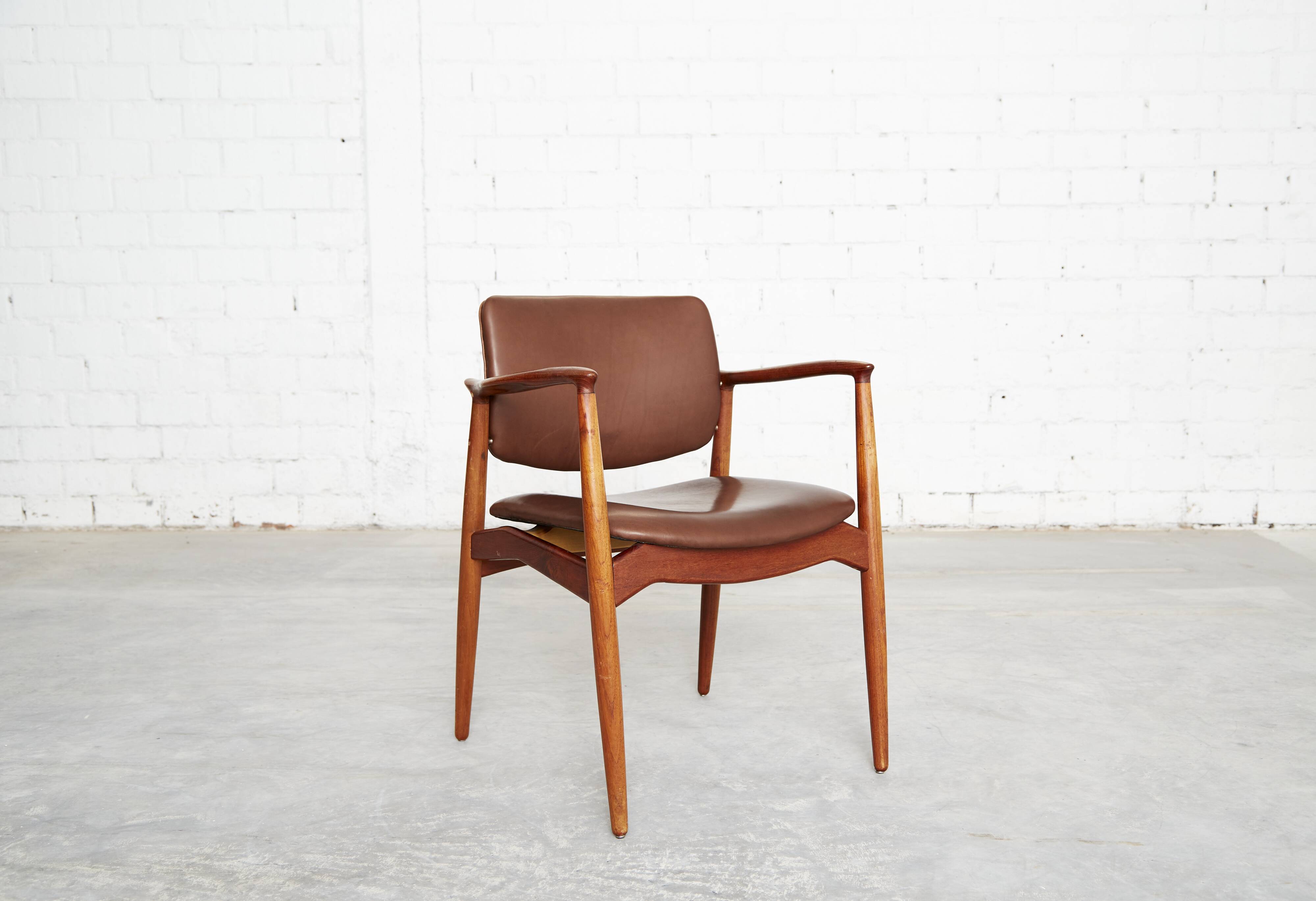 Vintage Captain's Chair in Teak by Erik Buch for Ørum Møbler