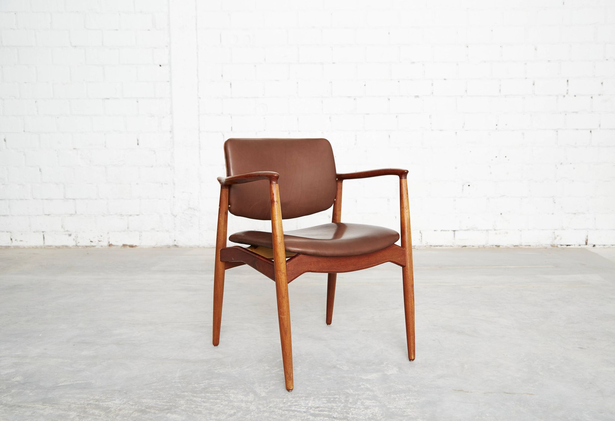 Vintage Captain's Chair in Teak by Erik Buch for Ørum Møbler