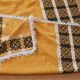 Nappe vintage jaune et noir 140×180cm
