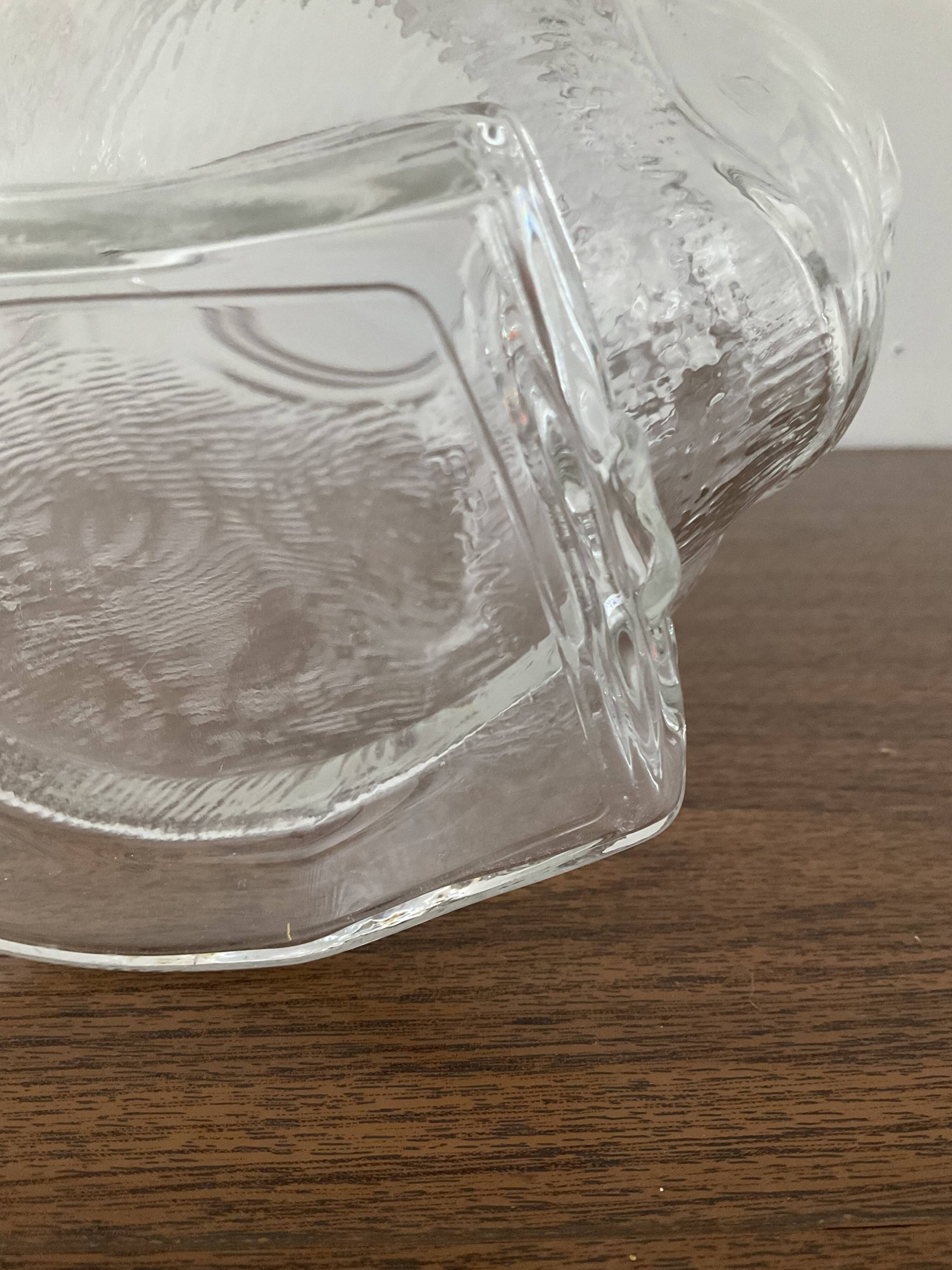 Vintage glass bear head jar France