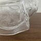 Vintage glass bear head jar France