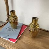 Duo de vases laiton repoussé