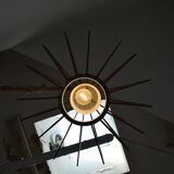 Mid-century wood pendant/drevo humpolec,czechoslovakia,1970's