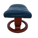 Repose-pieds/pouf en cuir vintage