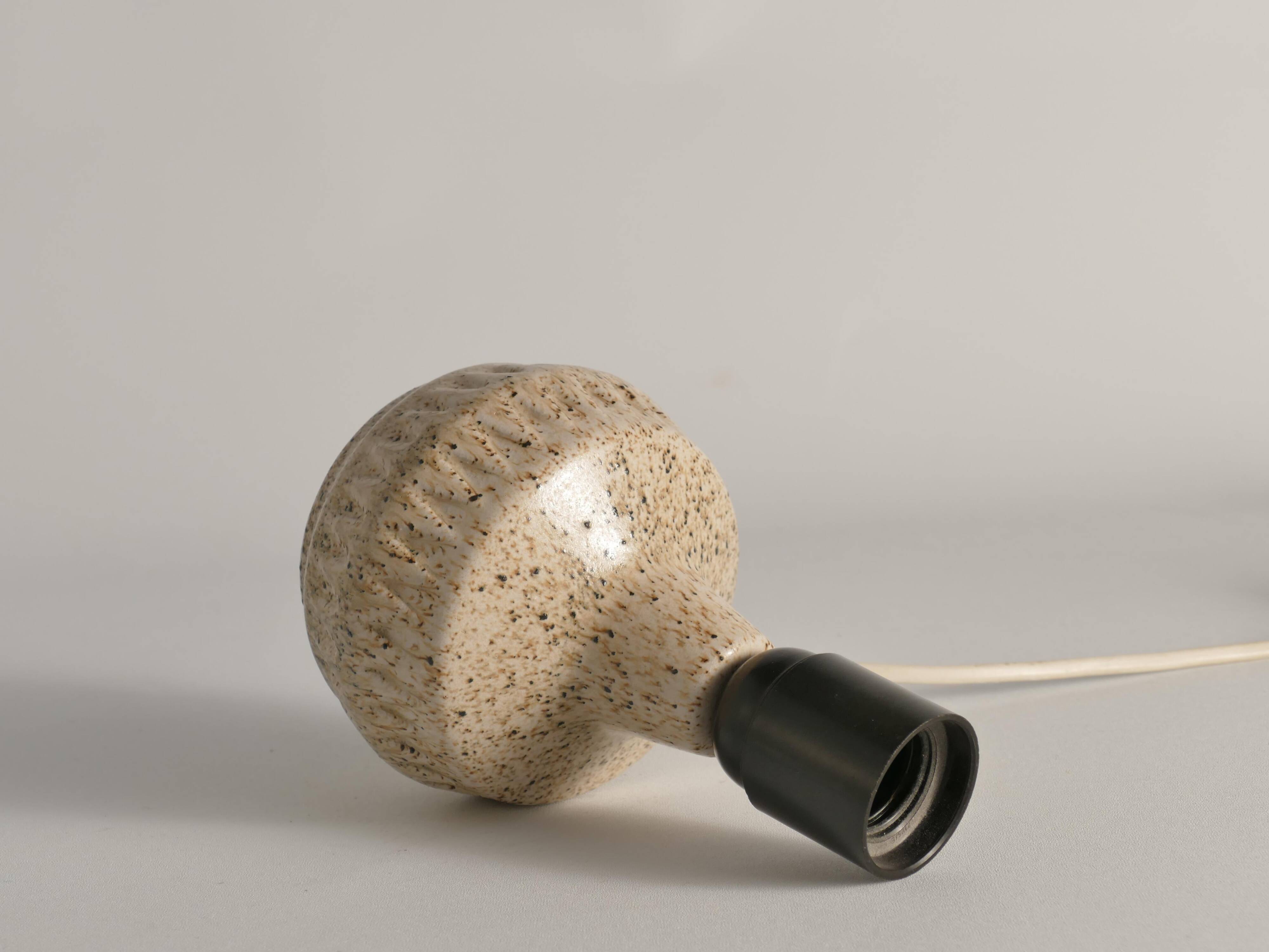 Mid-Century Modern Brown Speckled Stoneware Table Lamp by EGO, Sweden 1960s