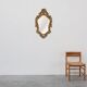 Belgian Baroque Gold Framed Oval Mirror, 1950s