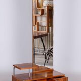 Restored Bauhaus Dressing Mirror, Mücke Melder, Chrome, Walnut, Czechia, 1930s