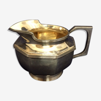Art deco silver metal milk pot