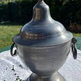 Vintage pewter vase with 2 handles