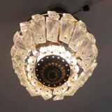 Suspension chandelier with metal and glass grapevines manufactured 60's / 70's