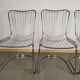 Lot de 4 chaise design en métal chromé années 70