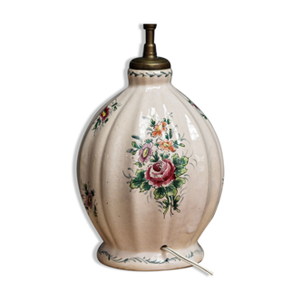Pied de lampe en faïence
