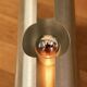 Space Age wall light in brushed aluminium, 1970.