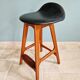 Scandinavian stool in solid teak, design by Erik Buch, Denmark, 1960.