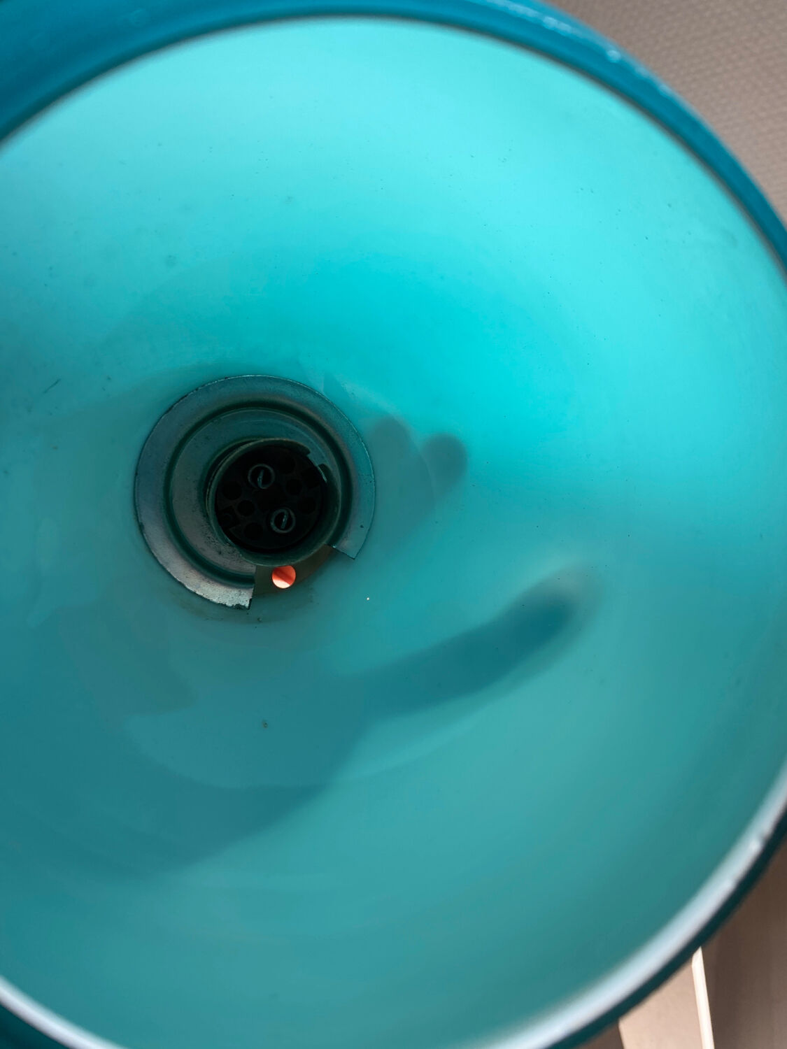 Blue vintage hanging lamp