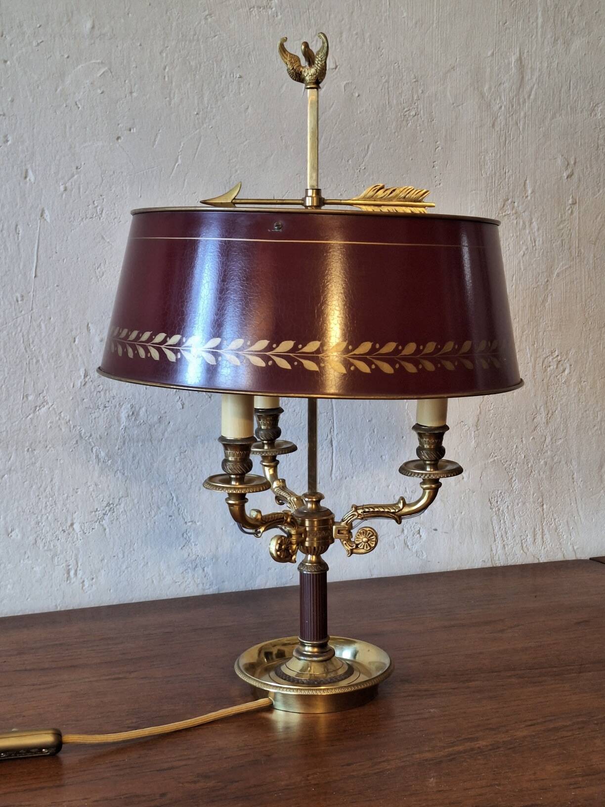 Lucien Gau Model 15033 mid century brass table lamp