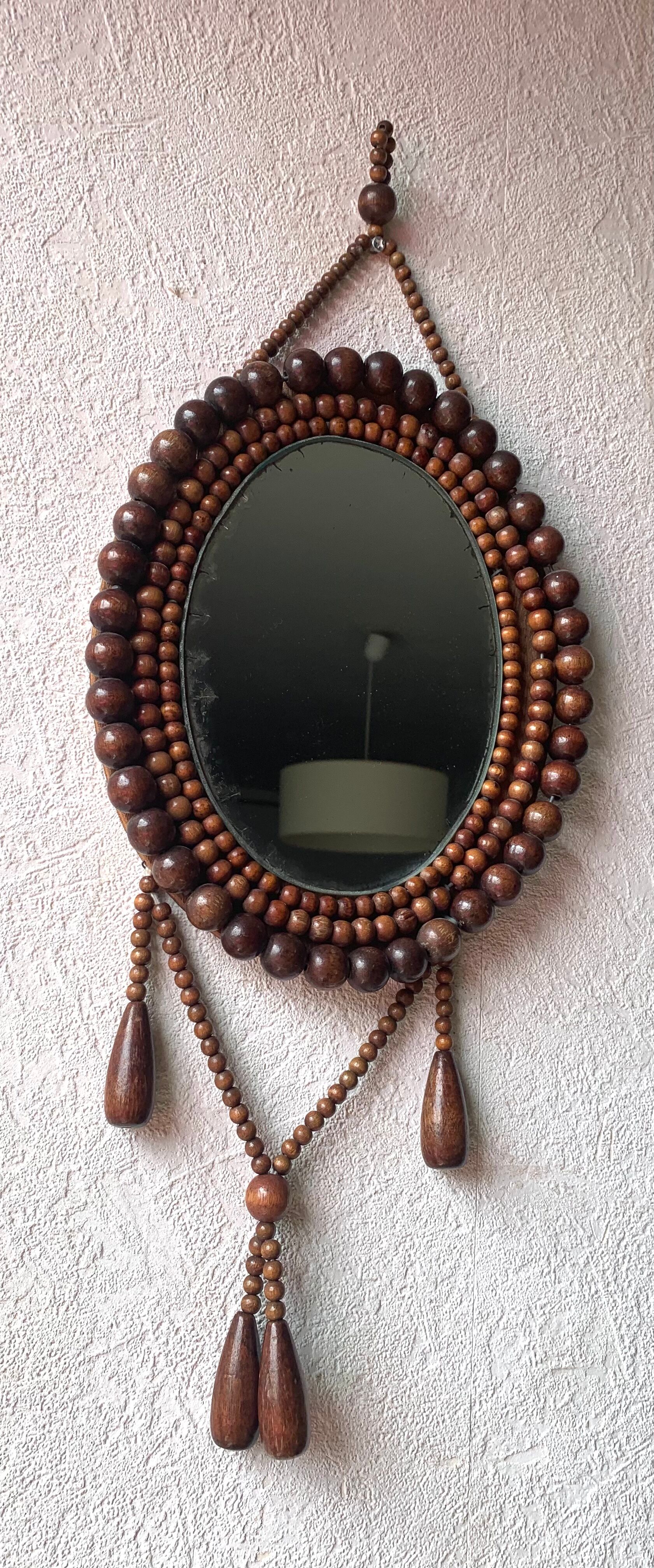 Mirror frame beads wood