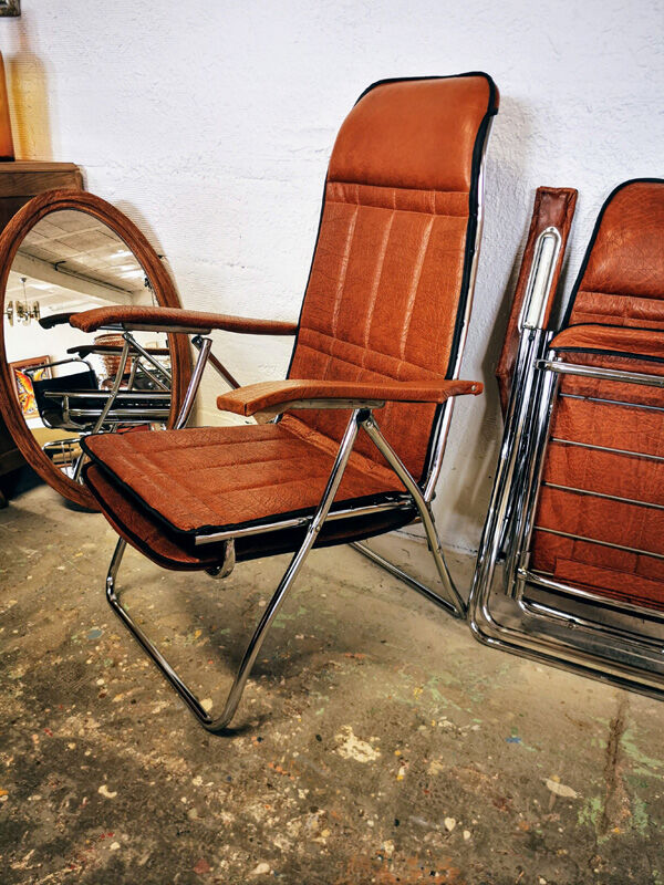 Pair of Italian reclining chairs Maule Marga from the 1970s