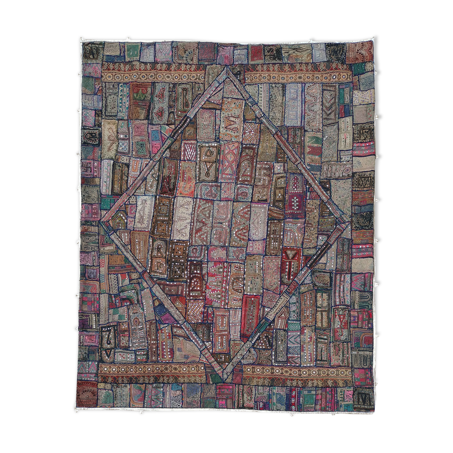 old patchwork Kutch, Gujarat, India - 190x240cm