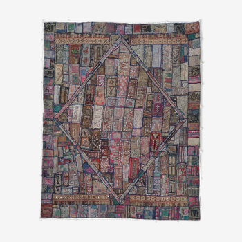 Ancien patchwork Kutch, Gujarat, Inde - 190x240cm